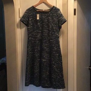 Talbots dress with faux leather trim, size 16